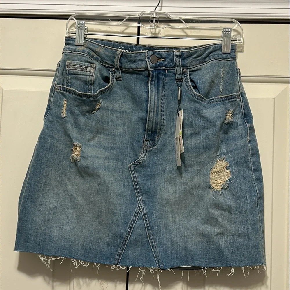 CALVIN KLEIN MINI   JEANS SKIRT